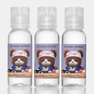 Cute Teddy Bear Sushi Chef Birthday Party Hand Sanitizer