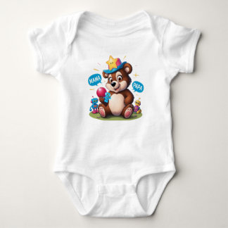 Cute Teddy Bear T-Shirt Baby Bodysuit