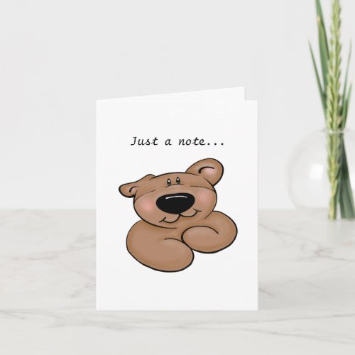 Cute Teddy Bear Thinking of You Card