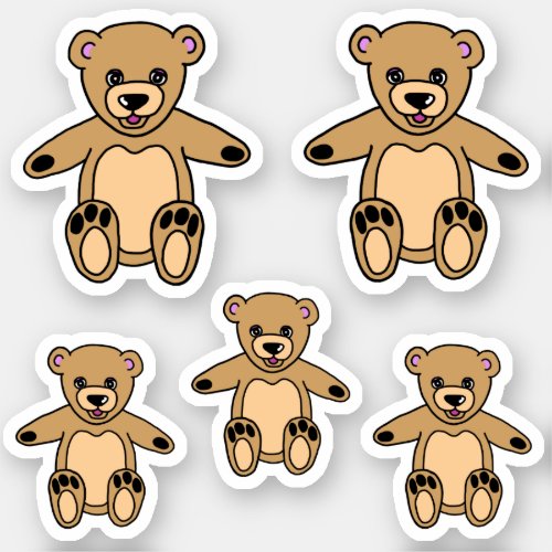 Cute Teddy Bear Toy Drawing Kids Sticker