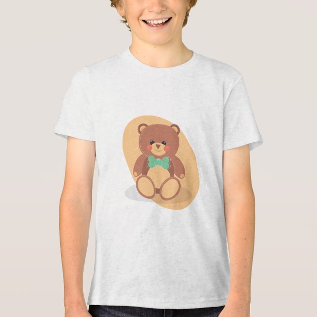 CUTE TEDDY BEAR Tri-Blend SHIRT (Front)