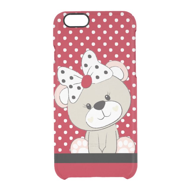 cute teddy bear uncommon iPhone case (Back)