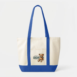 🧸 Cute Teddy Bear Vintage Style Cozy Plush Toy Tote Bag