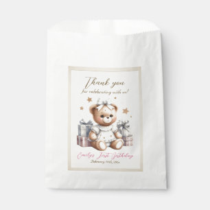 Cute Teddy Bear with Balloons and Gifts Favor Bag