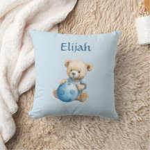 Cute Teddy Bear with Blue Ball