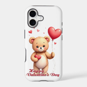 Cute Teddy Bear with Heart – Happy Valentine’s Day iPhone 17 Case