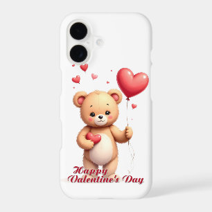 Cute Teddy Bear with Heart – Happy Valentine’s Day iPhone 17 Case