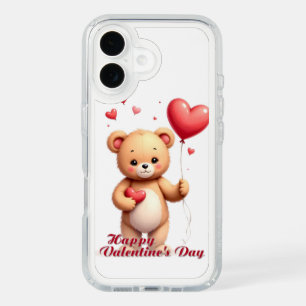 Cute Teddy Bear with Heart – Happy Valentine’s Day iPhone 16 Case