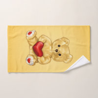 Yellow Bear Hand Towel