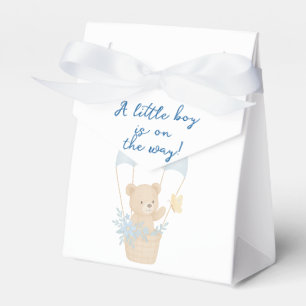 Cute Teddy Bear with Parachute Baby Shower Favor Boxes