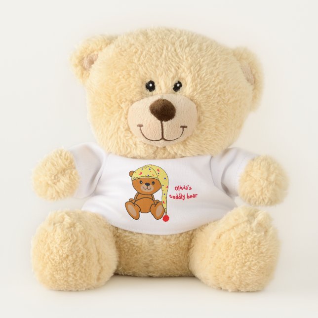 Cute Teddy bear with sleeping cap (Front)