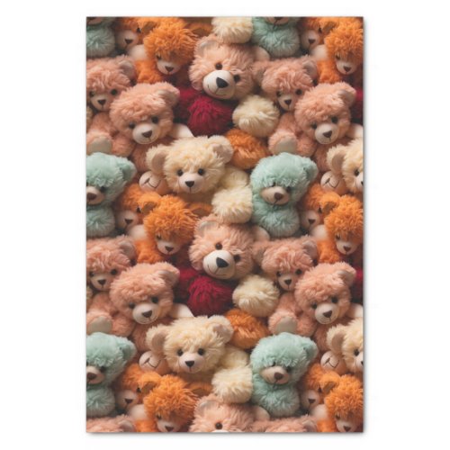 Cute Teddy Bears Crush  Gender Neutral Newborn Tissue Paper