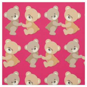 Cute Teddy Bears Fabric