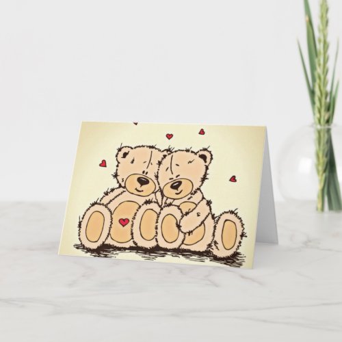 Cute Teddy Bears Holiday Card