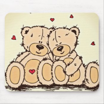 Cute Teddy Bears Mouse Pad by ArtsofLove at Zazzle