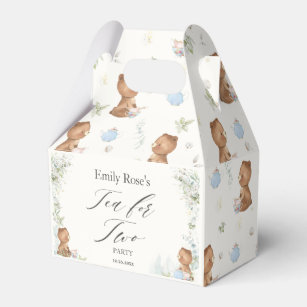 Cute Teddy Bears Tea for Two 2nd Birthday  Favor B Favor Boxes