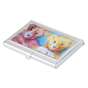 CUTE TEDDY BEARS VALENTINE BUSINESS CARD CASE