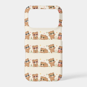 Cute Teddy Bears with Sunglasses Pattern Adorable iPhone 17 Pro Case