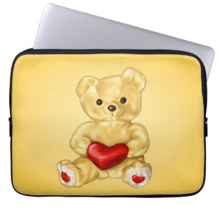 Cute Teddy Hypnotist Kids Laptop Sleeve