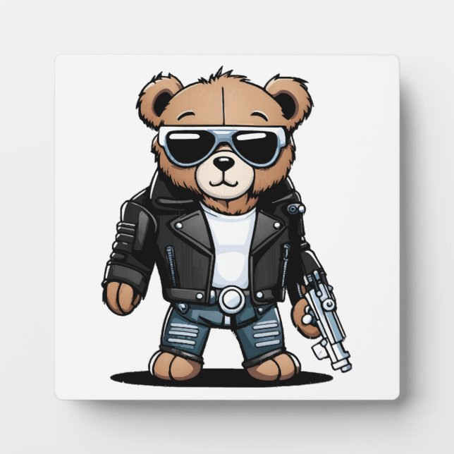 Cute Teddy Memes Plaque (Front)