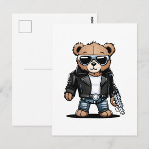 Cute Teddy Memes Postcard