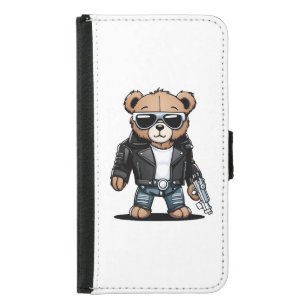 Cute Teddy Memes Samsung Galaxy S5 Wallet Case
