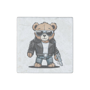 Cute Teddy Memes Stone Magnet