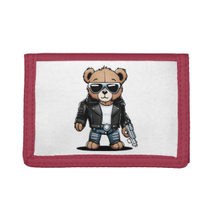 Cute Teddy Memes Trifold Wallet