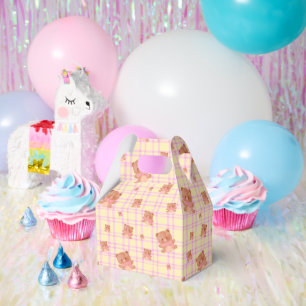 Cute Teddy Print Favor Boxes