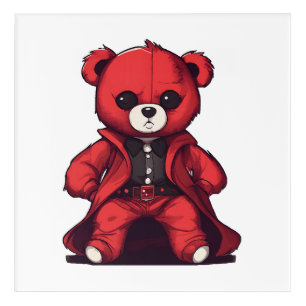 Cute teddy red boy acrylic print