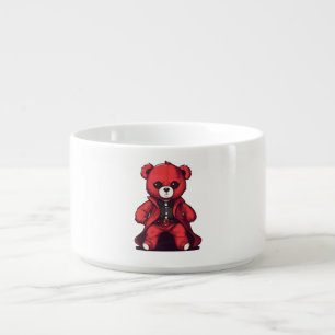 Cute teddy red boy bowl