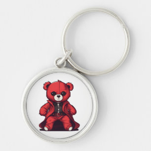Cute teddy red boy keychain