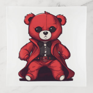 Cute teddy red boy trinket tray