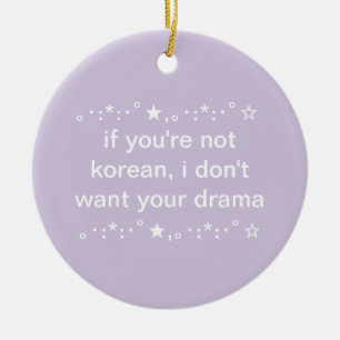 Cute Teen Aesthetic Kpop & Kdrama Ceramic Ornament
