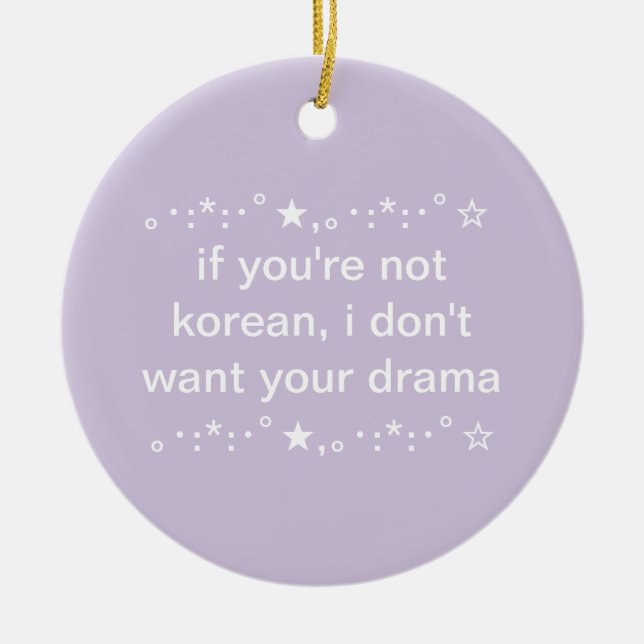 Cute Teen Aesthetic Kpop & Kdrama Ceramic Ornament (Front)
