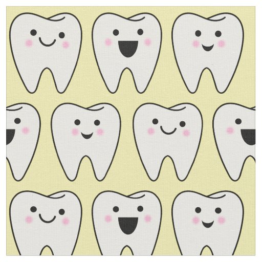 Cute Teeth Tooth Fairy Dentist Dental Yellow Fabric