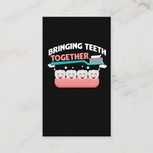 Cute teeth toothpaste Dentistry Dentist Assistant Business Card