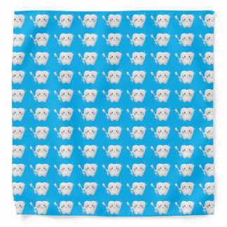 Cute Teeth With Toothbrush Dental Bandana