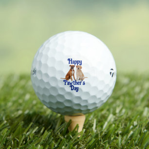 Cute Template Father's Pawther's Day From Dog Golf Balls