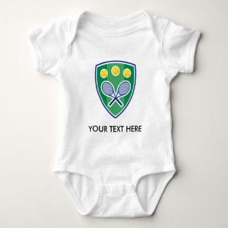 Cute tennis baby bodysuit. Add name or quotes Baby Bodysuit