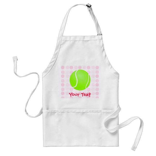 Cute Tennis Ball Adult Apron (Front)