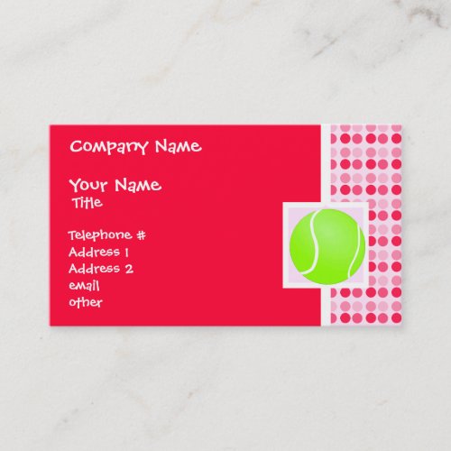 Cute Tennis Ball Business Cards