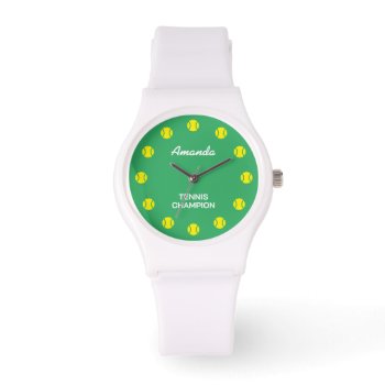 Cute Tennis Ball Sports Watch Gift For Women by imagewear at Zazzle
