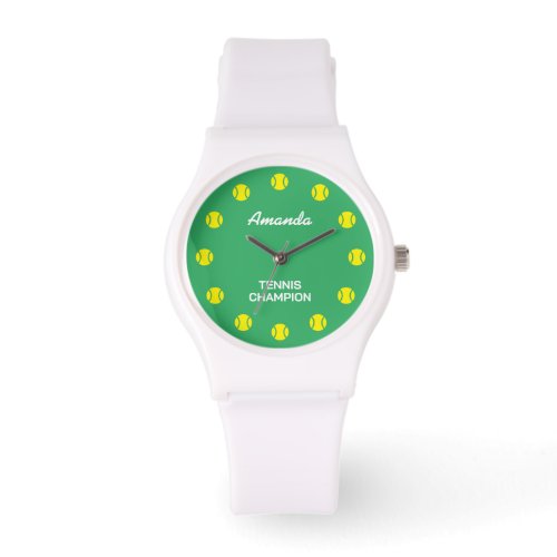 Cute tennis ball sports watch gift for women