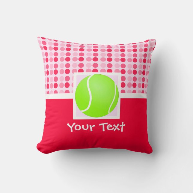 Cute Tennis Ball Throw Pillow (Front)