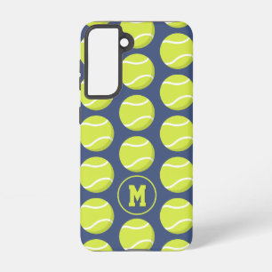 cute tennis balls pattern monogrammed samsung galaxy s21 case