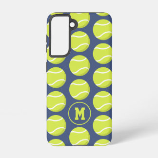 cute tennis balls pattern monogrammed samsung galaxy s21 case