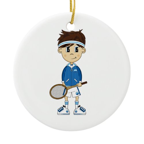 Cute Tennis Boy Ornament