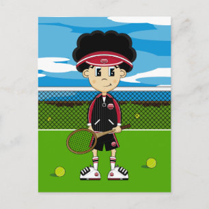 Cute Tennis Boy Postcard