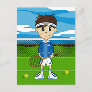 Cute Tennis Boy Postcard